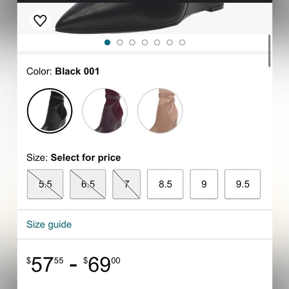 GUESS Women's Acora Ankle Boot Black wedge heel boot women 8 - Picture 7 of 7